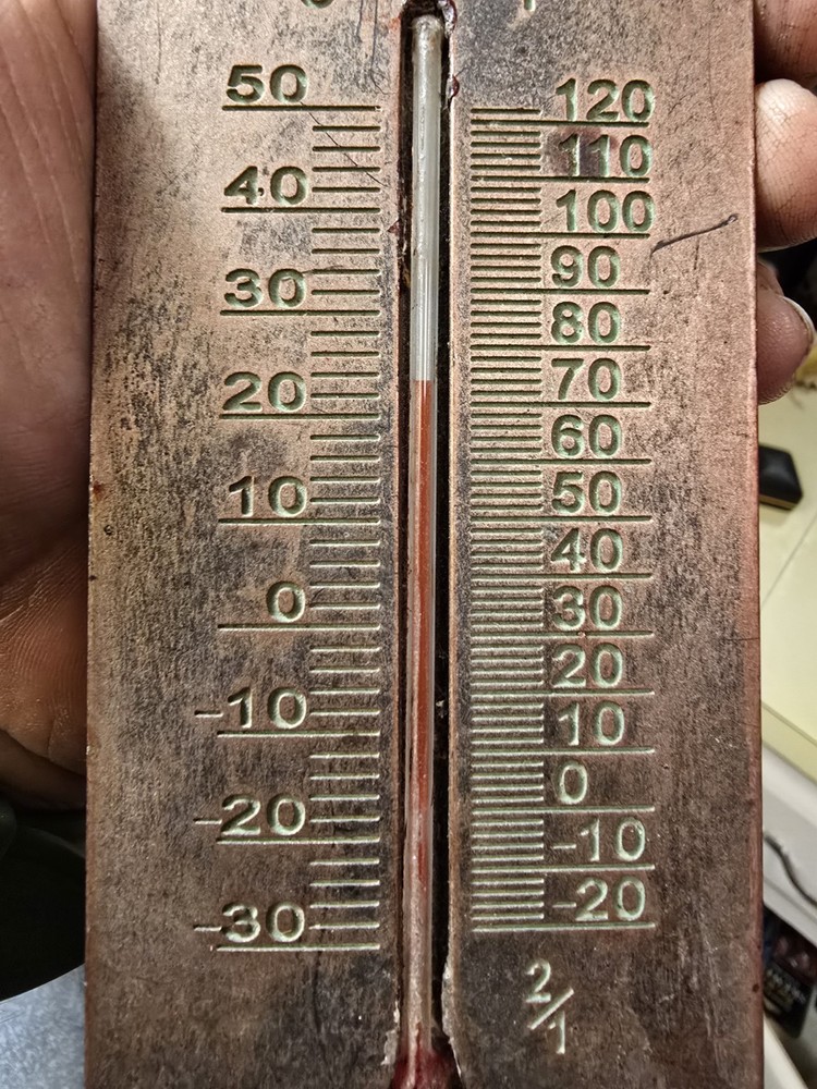 Solid Coper Buterfly Thermometer