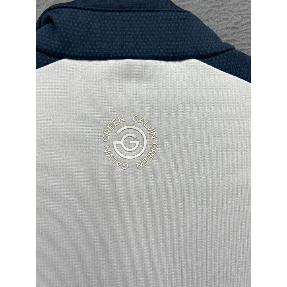 Galvin Green Pullover Mens Medium 1/4 Zip Golf Navy White Performance