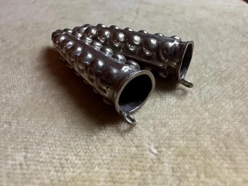 Antique Victorian Silver Dutch Needle Guards