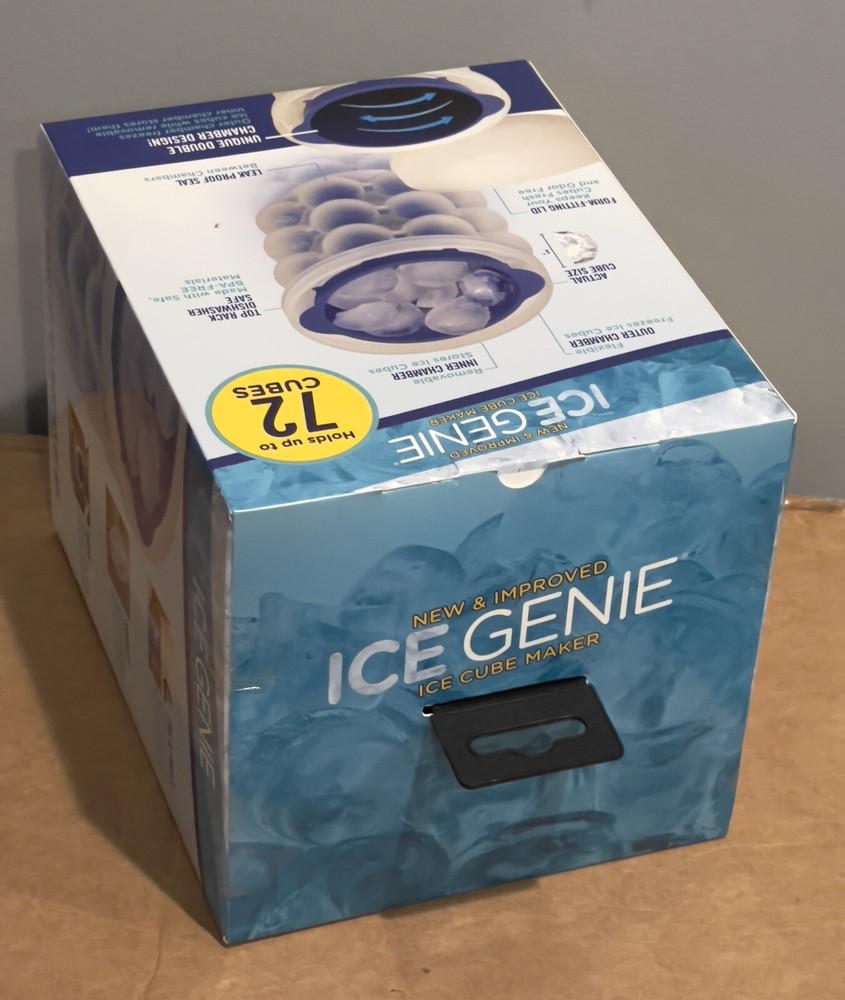 The Original ICE GENIE Ice Cube Maker Freezer Space Saving Hold 72 Cube