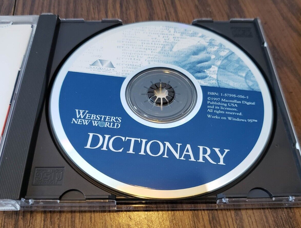 Webster’s New World Dictionary & Thesaurus CD-Rom Windows 95