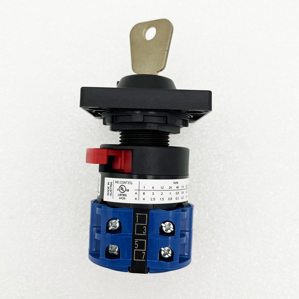ON4KB 2-speed 2section mode switch selector w/key For ABB robot controller parts
