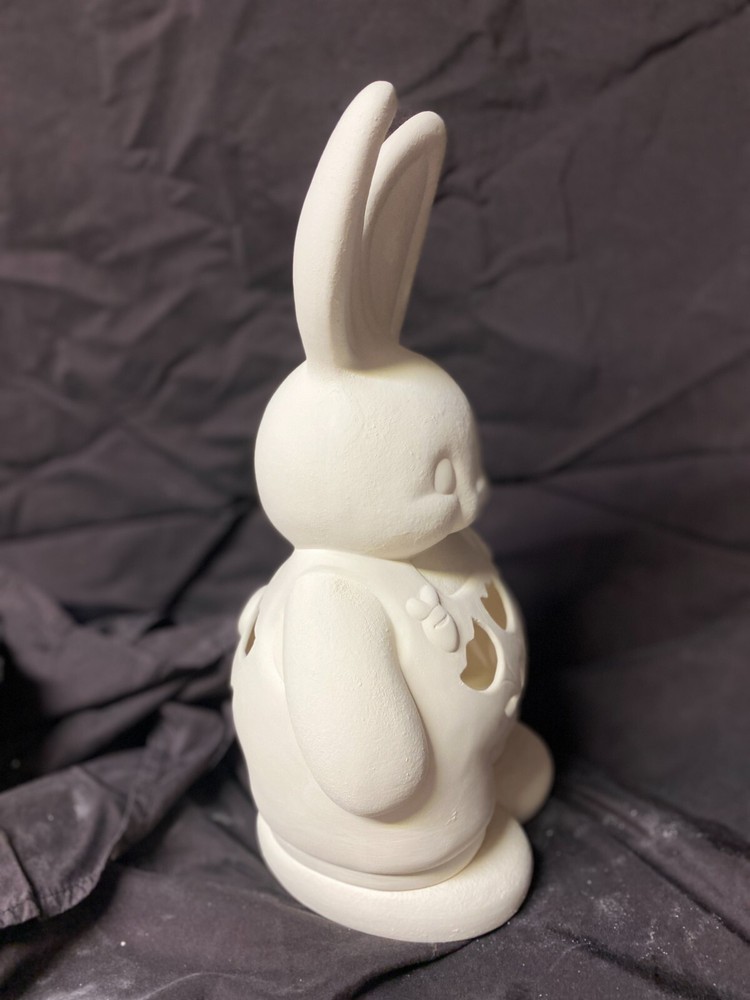 Large Bunny Light Up 13" T Easter Spring Rabbit Ceramic Bisque Ready to Paint