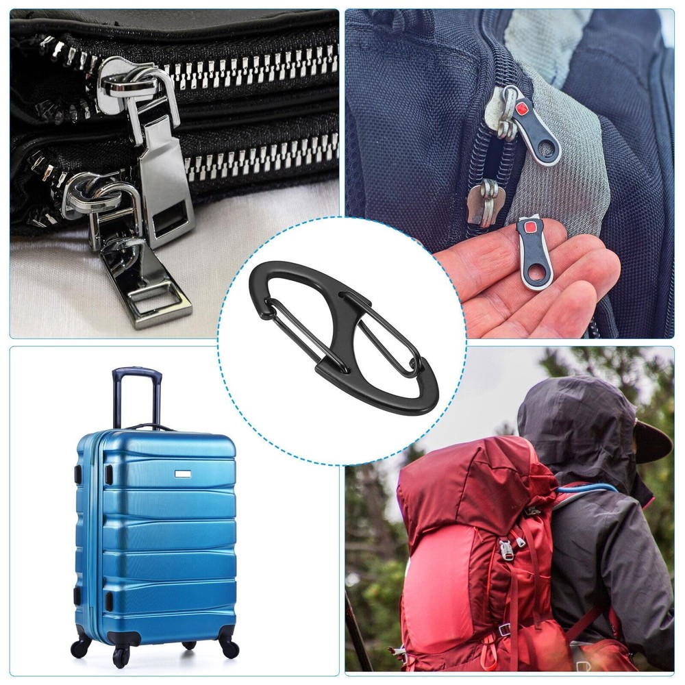 9Pcs Zipper Clip Theft Deterrent, Double Opening Lock Zipper Pull Replacement...