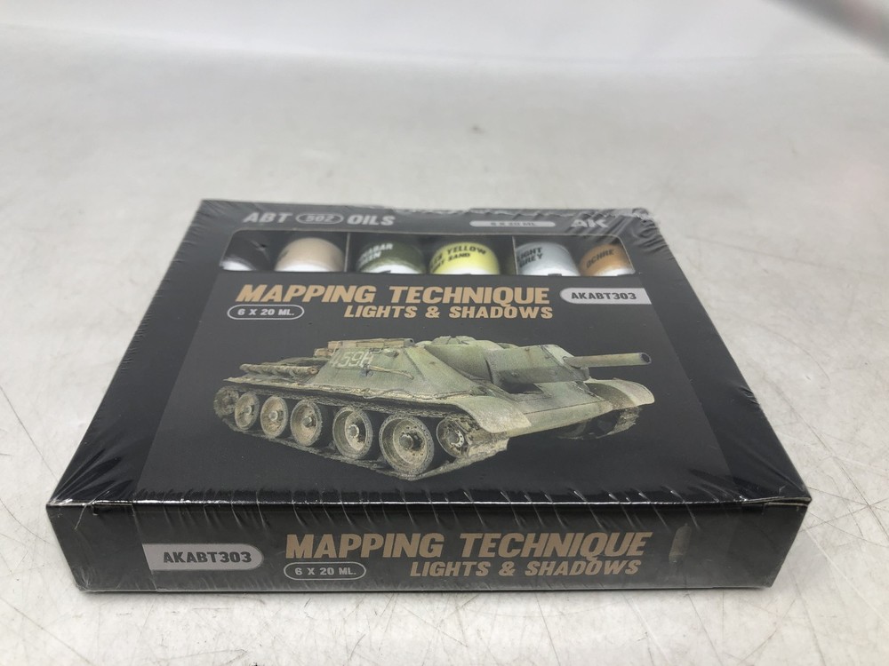 AK Interactive ABT 502 Oils Mapping Technique Lights & Shadows Set 6x20ml