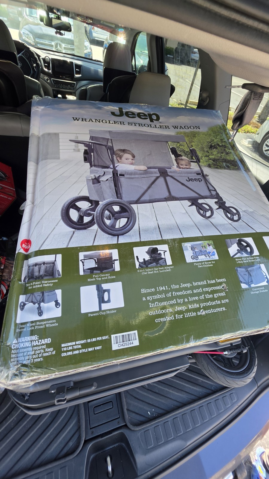 Jeep Wrangler Stroller Wagon with Included Car Seat Adapter by Delta Children