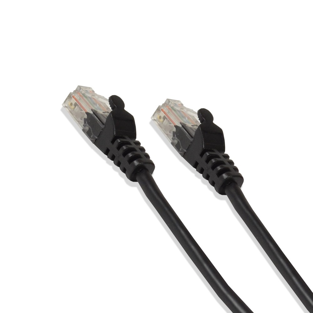 75Ft Cat5e Ethernet RJ45 Lan Wire Network Black UTP 75 Feet Patch Cable (5 Pack)