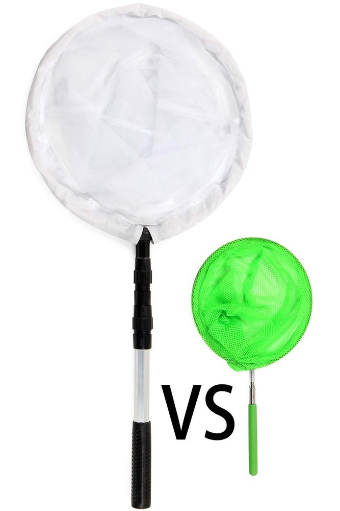 RESTCLOUD Large Insect and Butterfly Net Bug Catching Net Bird Net with 14" Ring