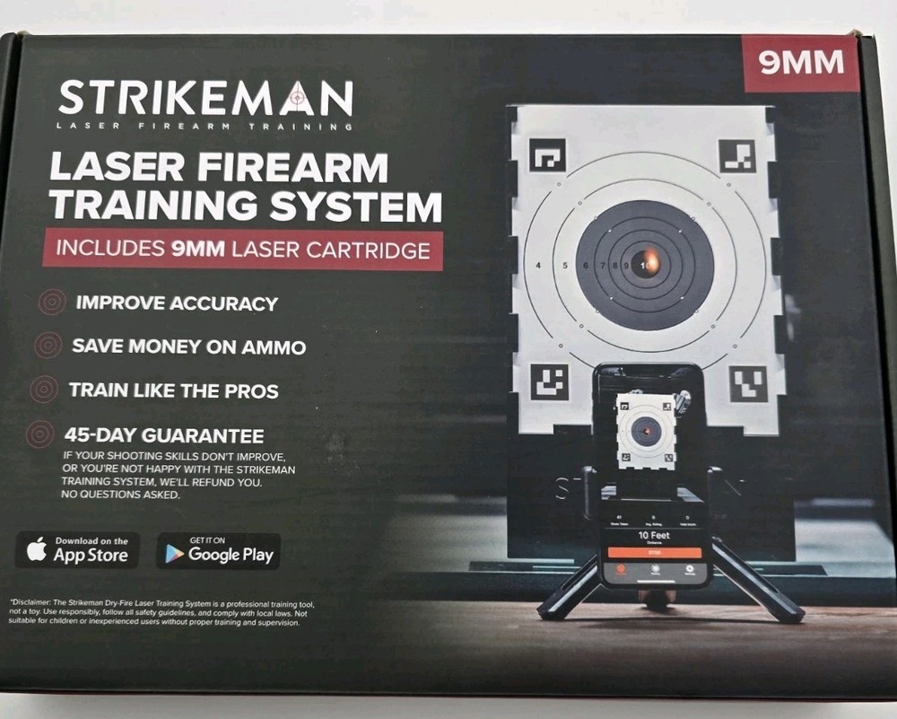 Strikeman 9mm laser firearm Training System - Great for Target Shooting Practice