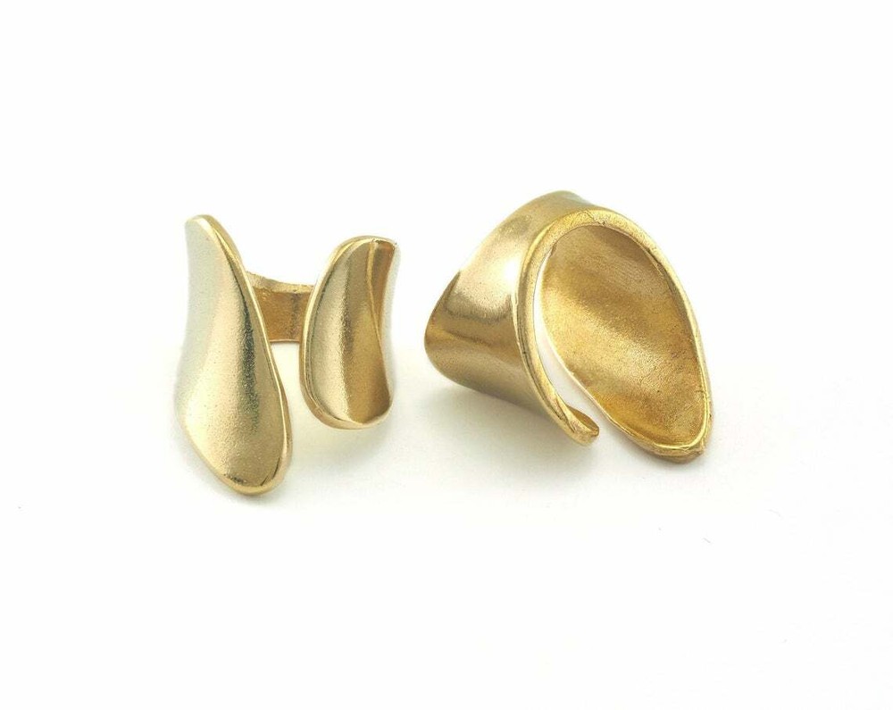 Ring Adjustable Ring Raw Brass or Gold, Silver Plated Women statement ring