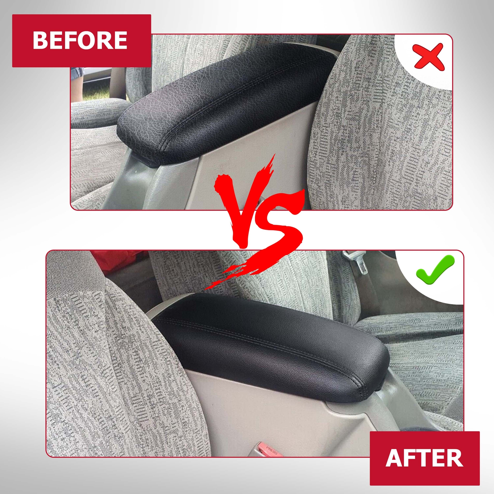 HECASA Fit Trailblazer Envoy Ascender Armrest Center Console Lid Assembly Kit