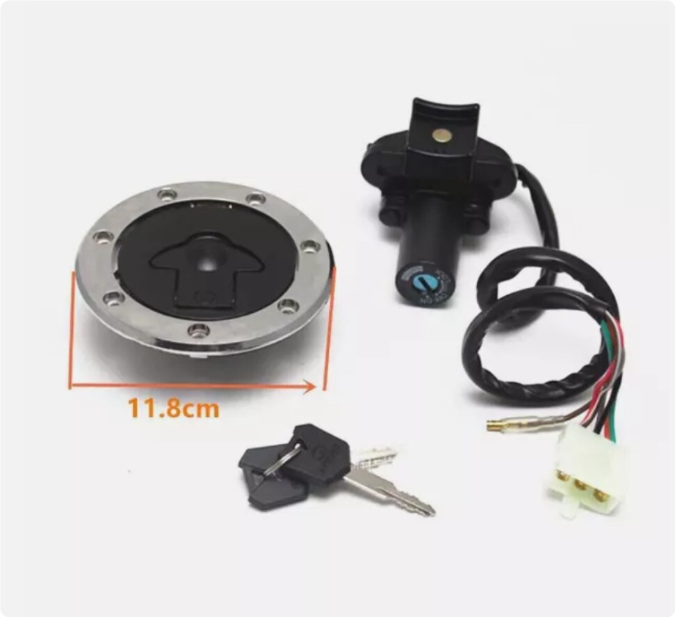 Ignition Switch Lock Fuel Gas Cap Key Assembly For ZX6R ZX7R ZX9R ZZR600 ZXR