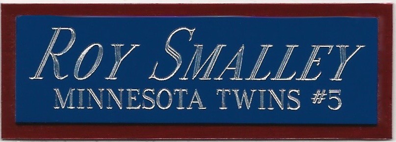 RANDY BUSH TWINS NAMEPLATE FOR AUTOGRAPHED Signed Baseball Display CUBE CASE