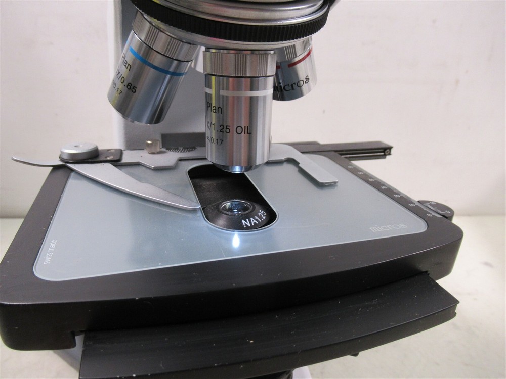 Micros Austria MCX100LED Daffodil Microscope Binocular 3 Objectives & Eyepieces