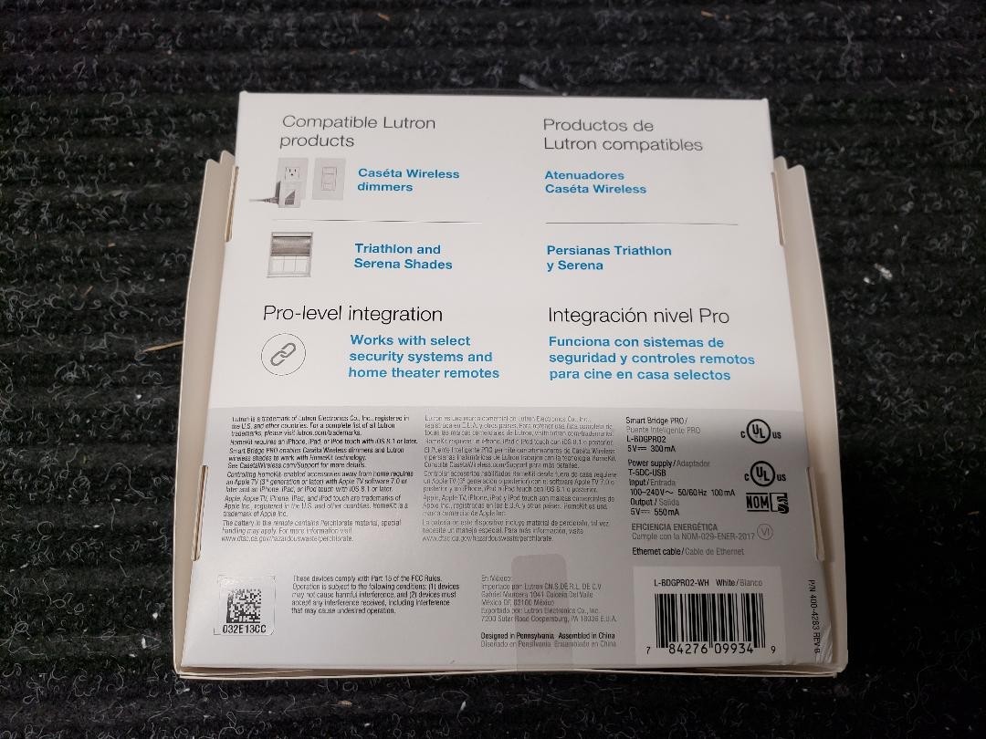 Lutron Caseta L-BDGPRO2-WH - PRO Smart Bridge for Caseta System