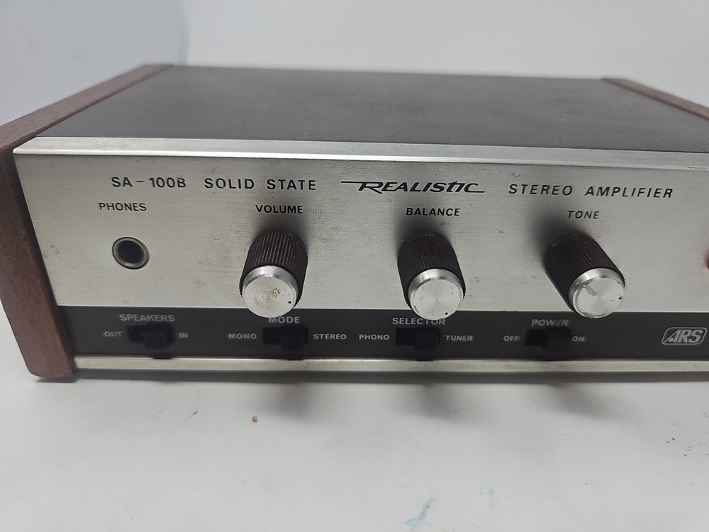 Vintage Realistic SA-100B Solid State Stereo Amplifier Used & Working