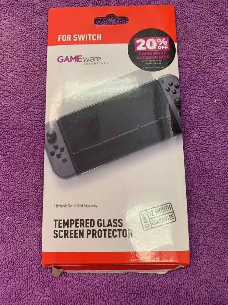 GameWare Essentials Tempered Glass Screen Protector For Switch, OBN