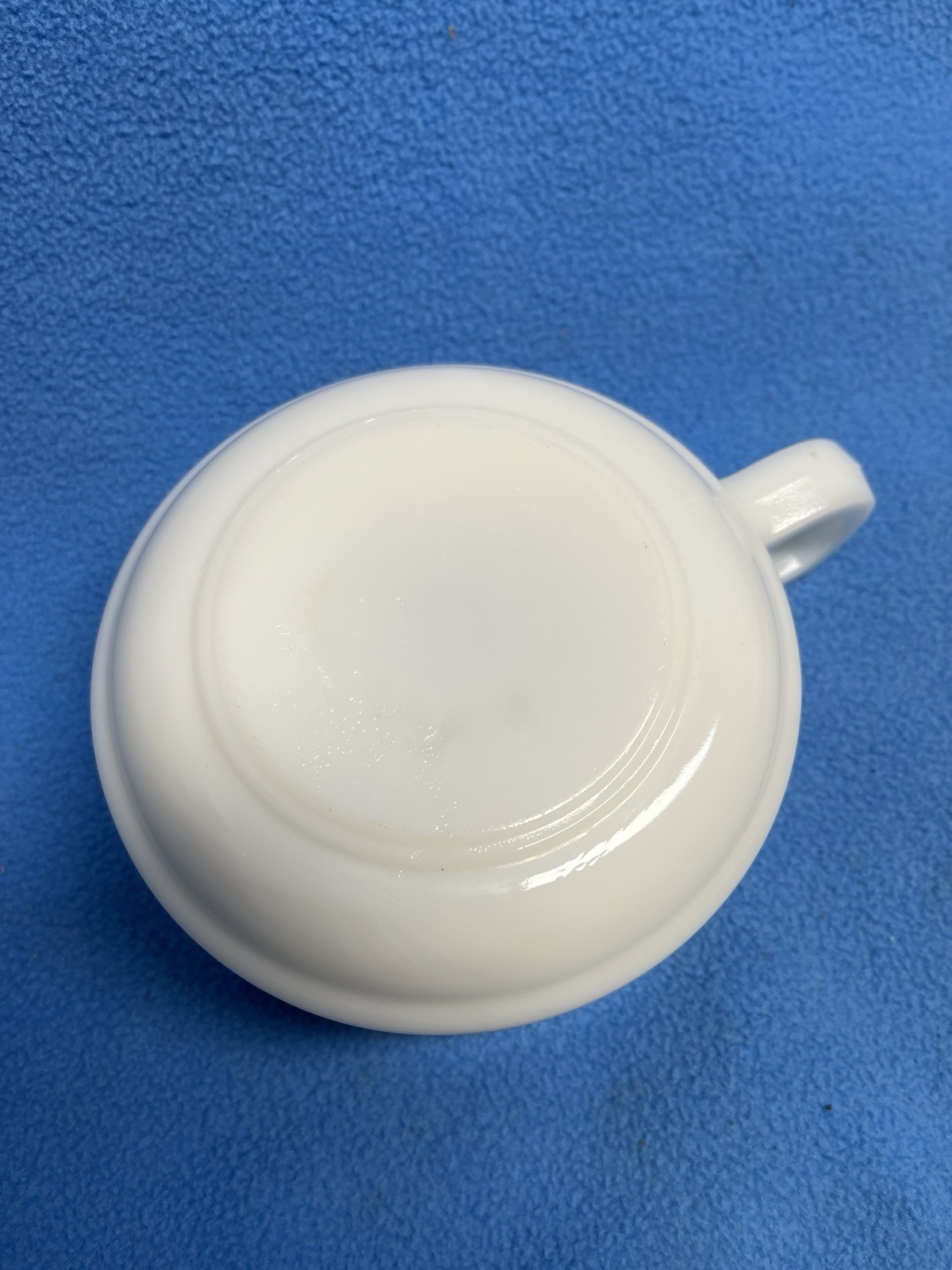 Vintage Milk Glass Mug Cup Farmers State Bank Hoffman MN