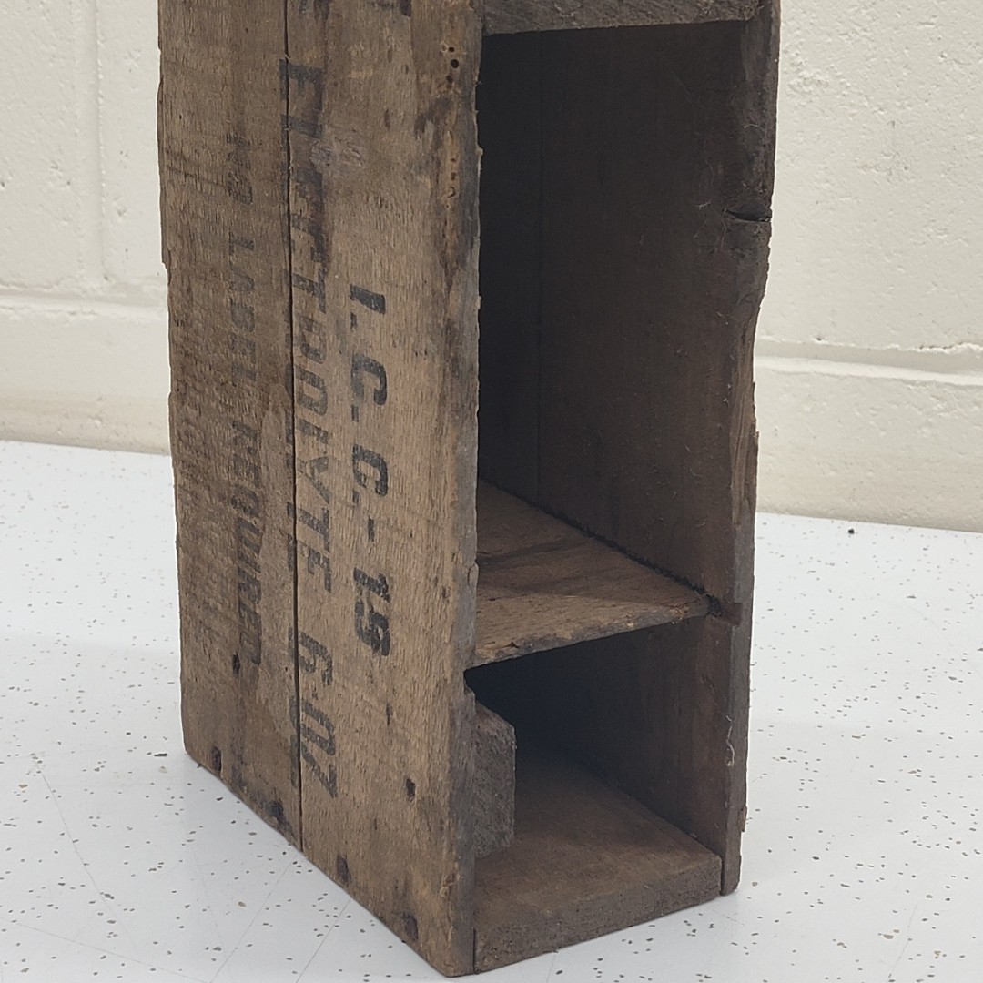 Balkite Trickle Charger Wood Box/Crate - Fansteel Products Chicago Automobilia