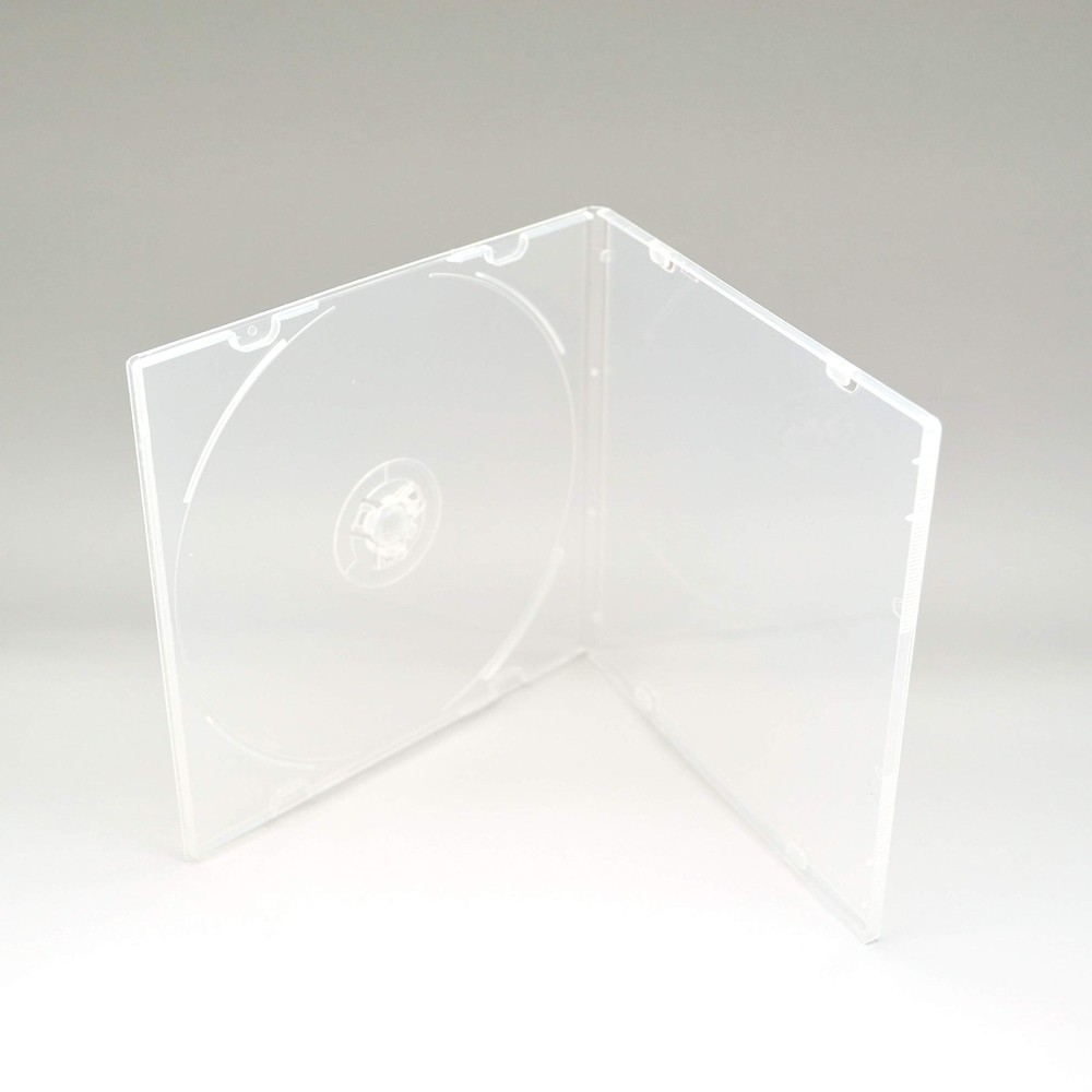 Maxtek 5.2mm CD Case, Slim Single Clear PP Poly Plastic Cases with Outer Slee...
