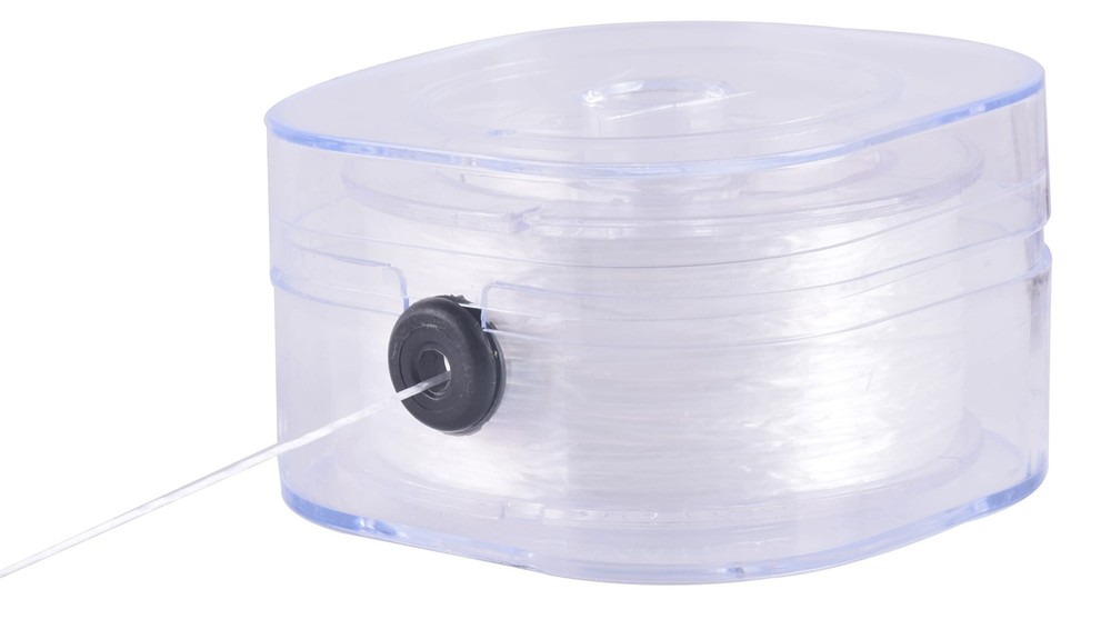 KONMAY 0.8mm White Spandex Elastic String with Flat 90 Yards,