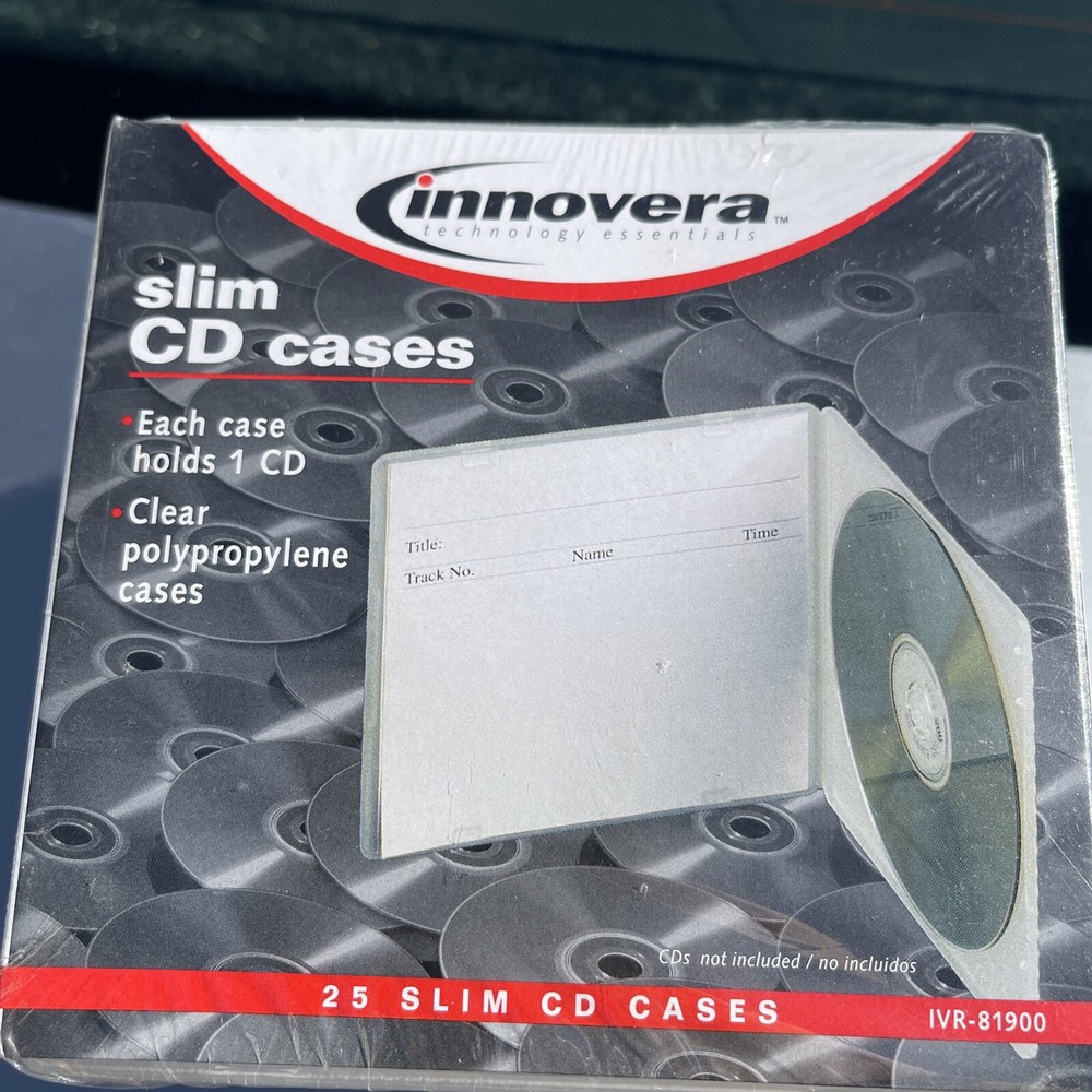 Innovera Slim CD Case Clear 25/Pack 81900