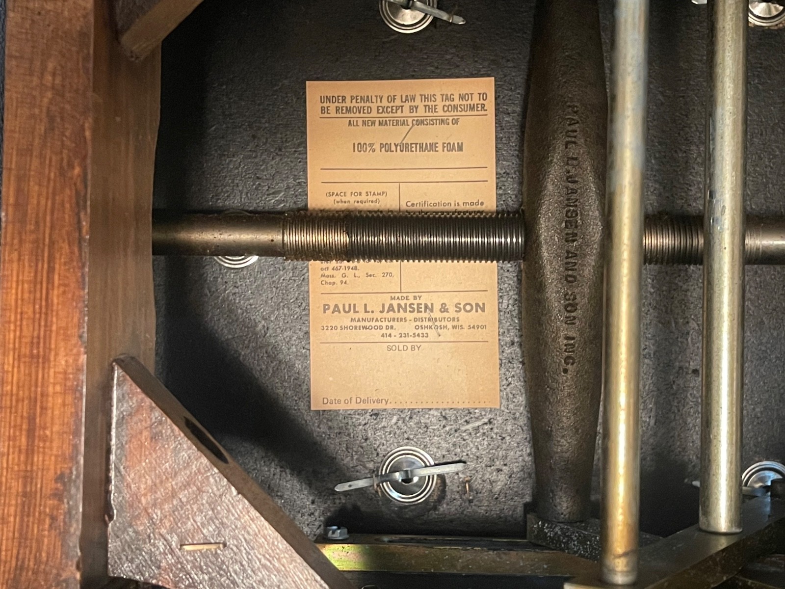 Vintage Paul L. Jansen Flagship Adjustable Artist Piano Bench – Excellent Cond