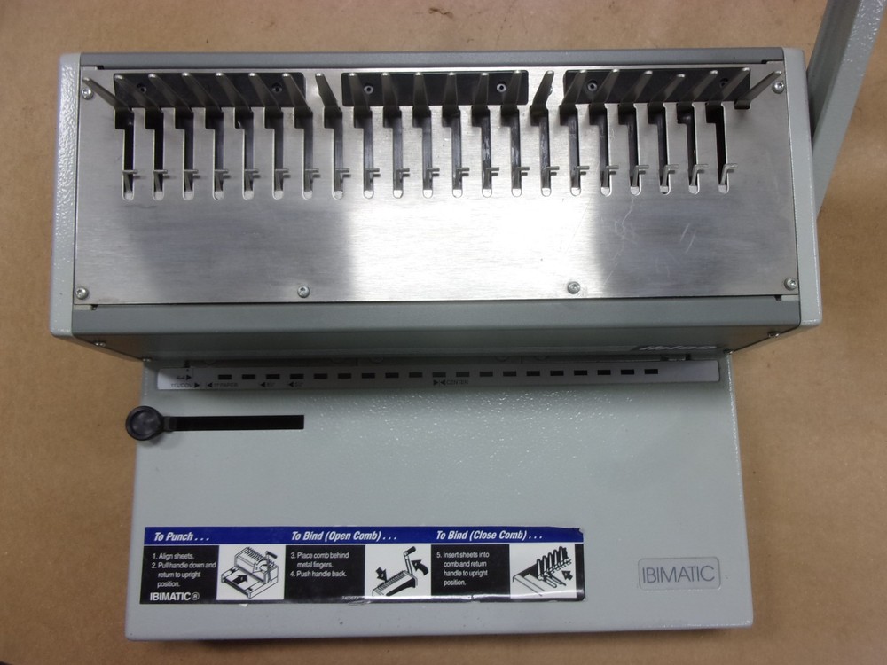 IBIMATIC Manual Hole Punch & Comb Paper Document Book Binding Machine Quartet