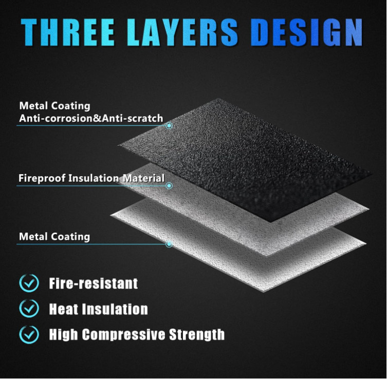 Fire Resistant Document Safe Box with Key Lock for Money Home Security Storage