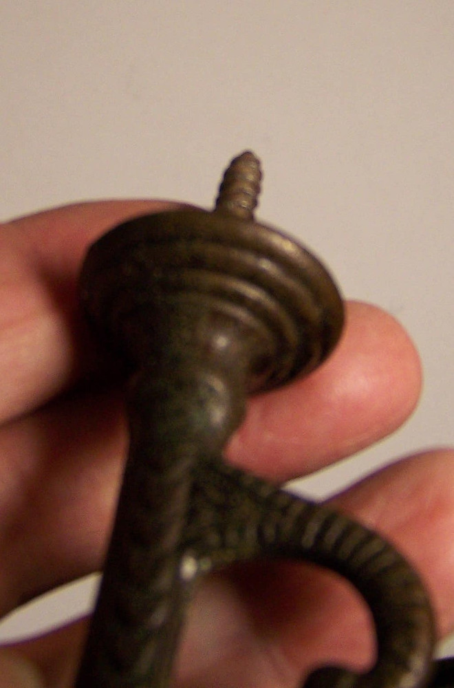 Antique, Coat, Hat Hook, Hall Tree, Wall Mount, Victorian, Brass, 4 1/2"