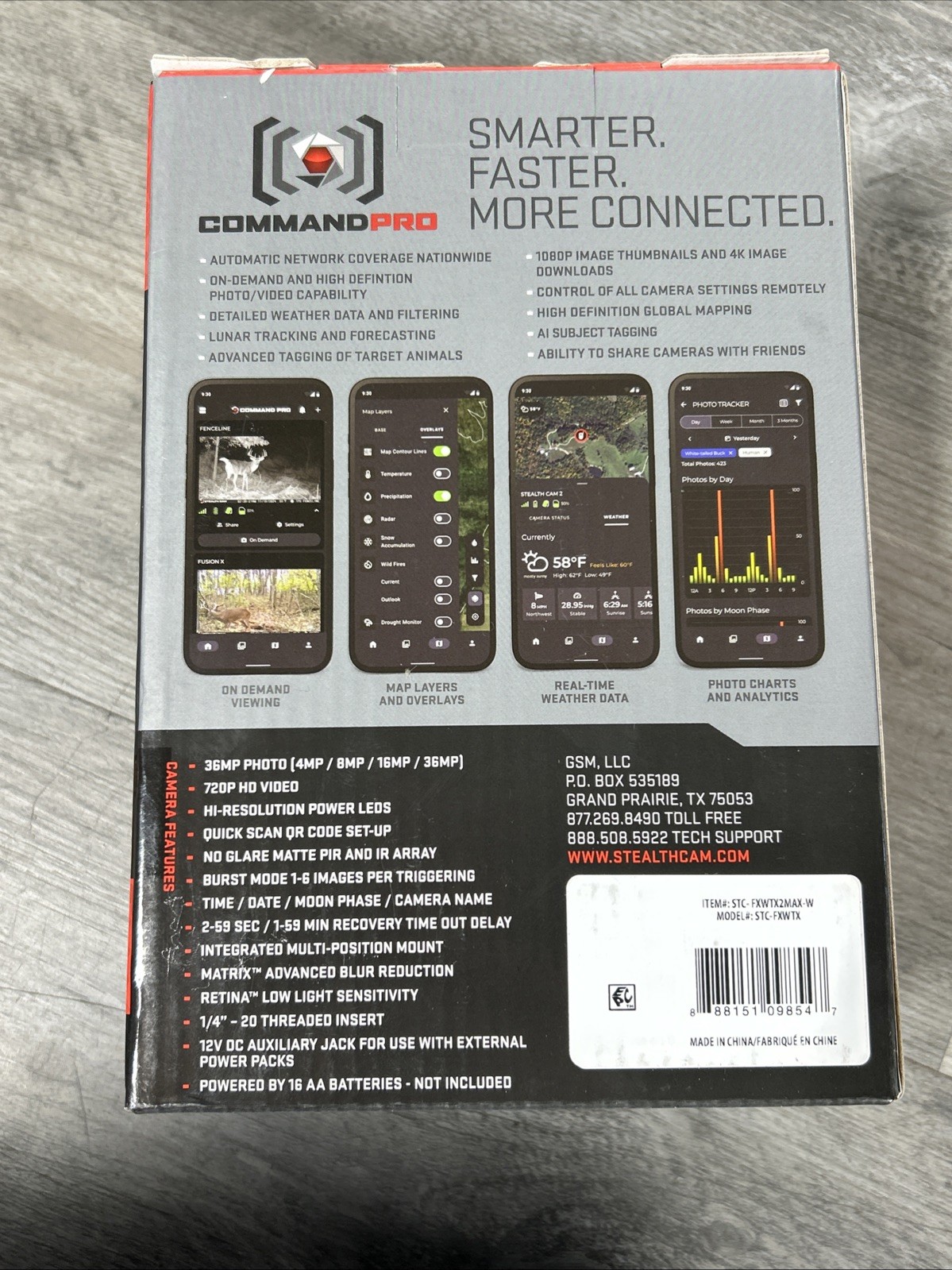 Stealth Cam FUSION MAX 80ft 36MP Cellular Trail Camera STC-FXWTX