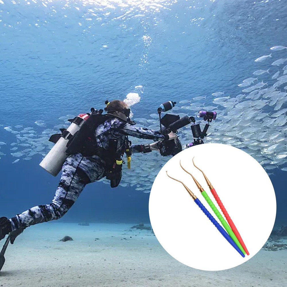 3Pcs Plastic Handle Diving Tool Set for Efficient O Ring and Spring Removal