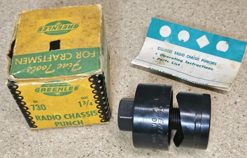 Greenlee punch No. 730 - 1 3/4" diameter - knockout