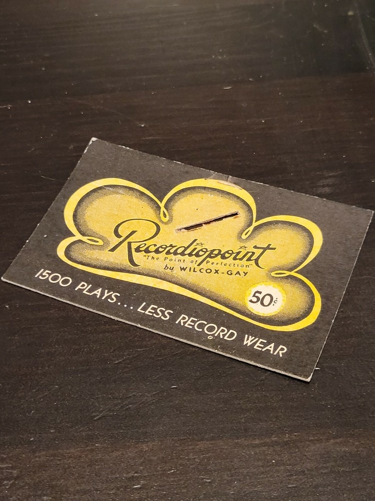 Gramophone phonograph needle card EMPTY recordiopoint EMPTY