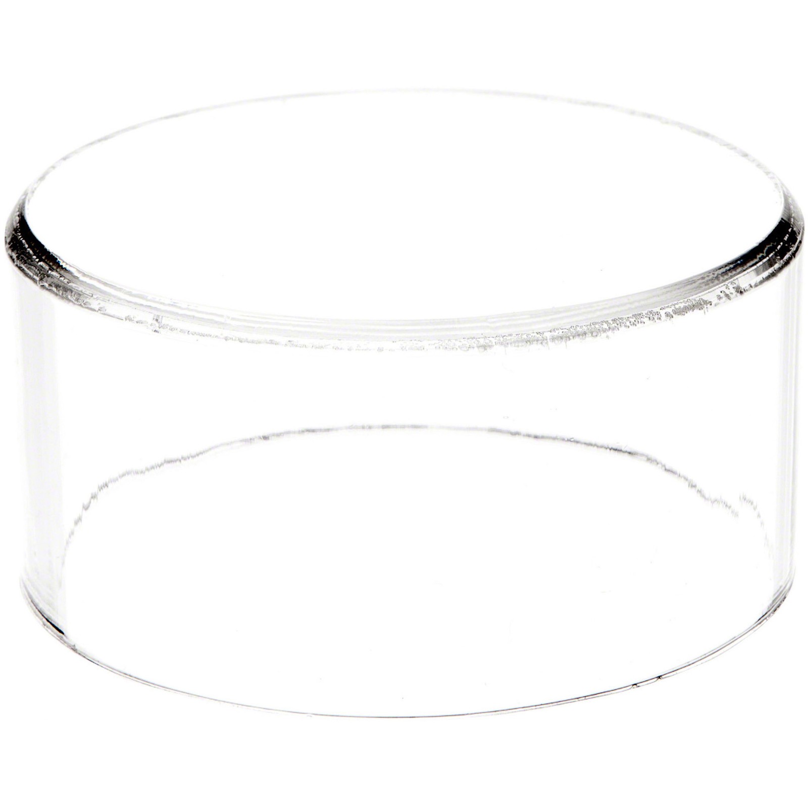Plymor Clear Acrylic Round Cylinder Display Riser, 2" H x 4" D