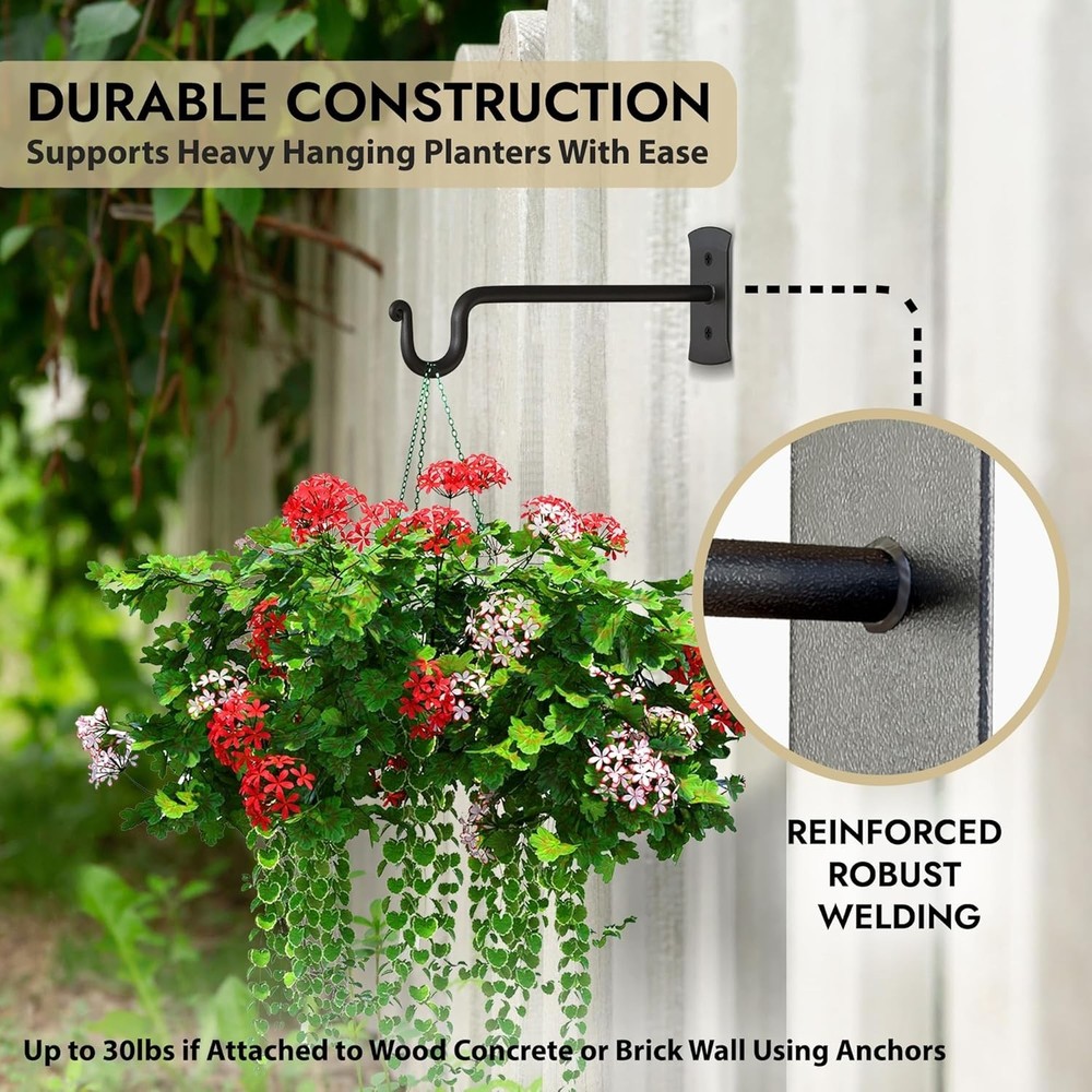 Decorative Shepherds Hooks for Plants 2 Pack