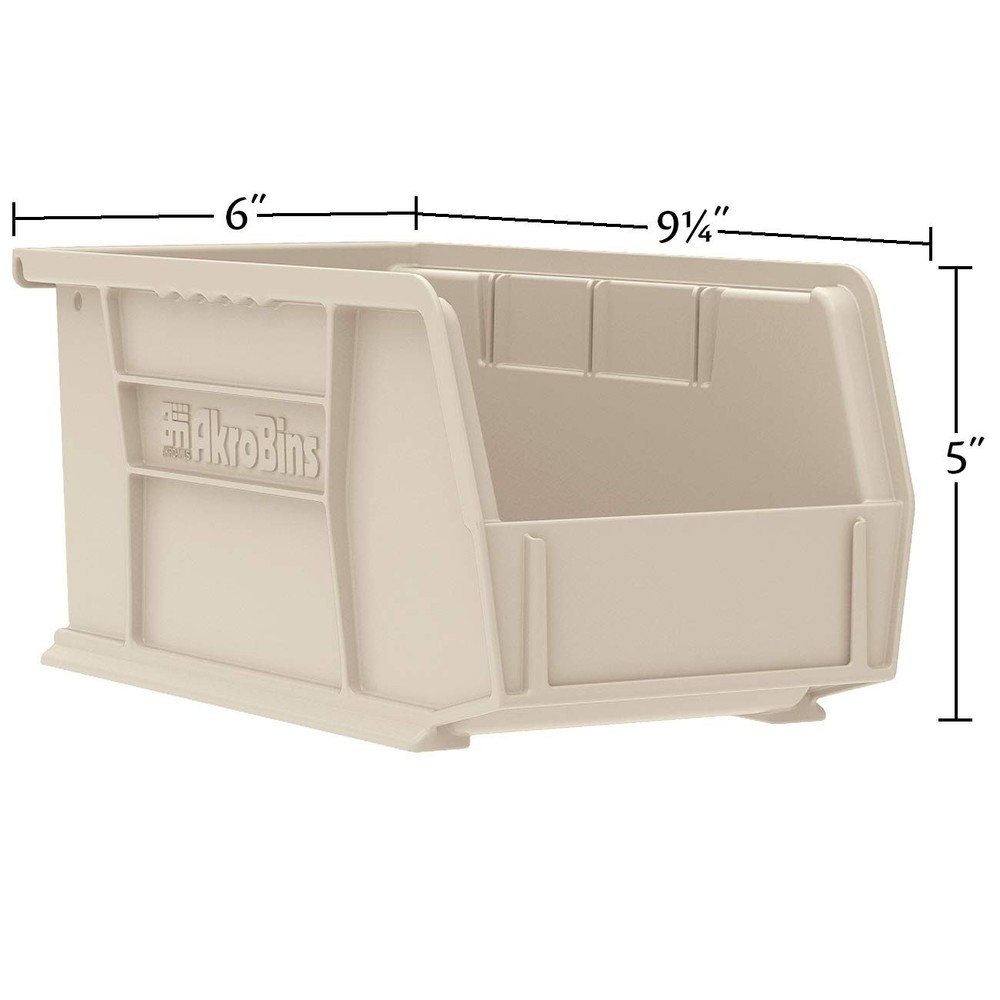 30237 Akrobins Plastic Hanging Stackable Storage Organizer Bin 9inch X 6inch X 5