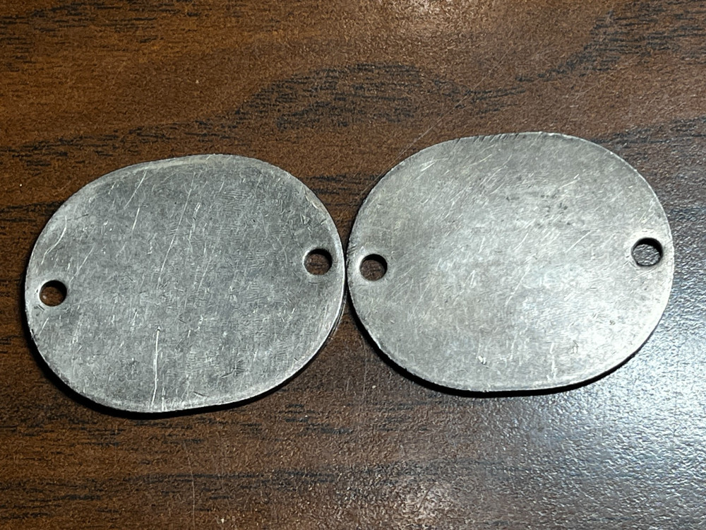 WW2 USCG US Coast Guard STERLING SILVER Dog Tags ID