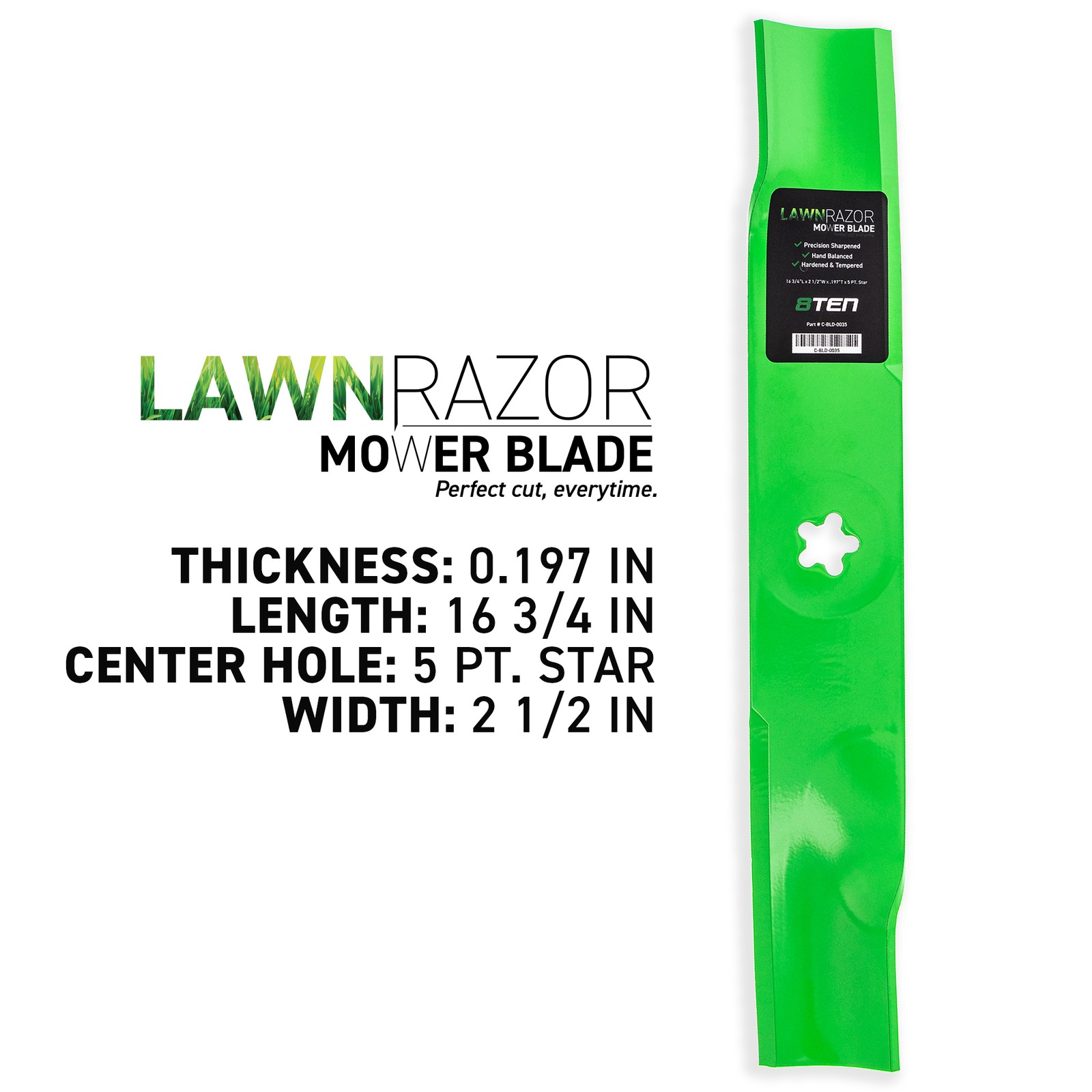 LawnRAZOR Mulching Mower Blade for Husqvarna YTH2348 YTH2448 YTH2148 3-Pack