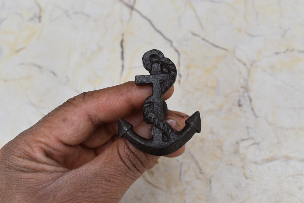 Vintage Cast Iron anchor door cabinet drawer handles pull rustic Knobs 6 pcs