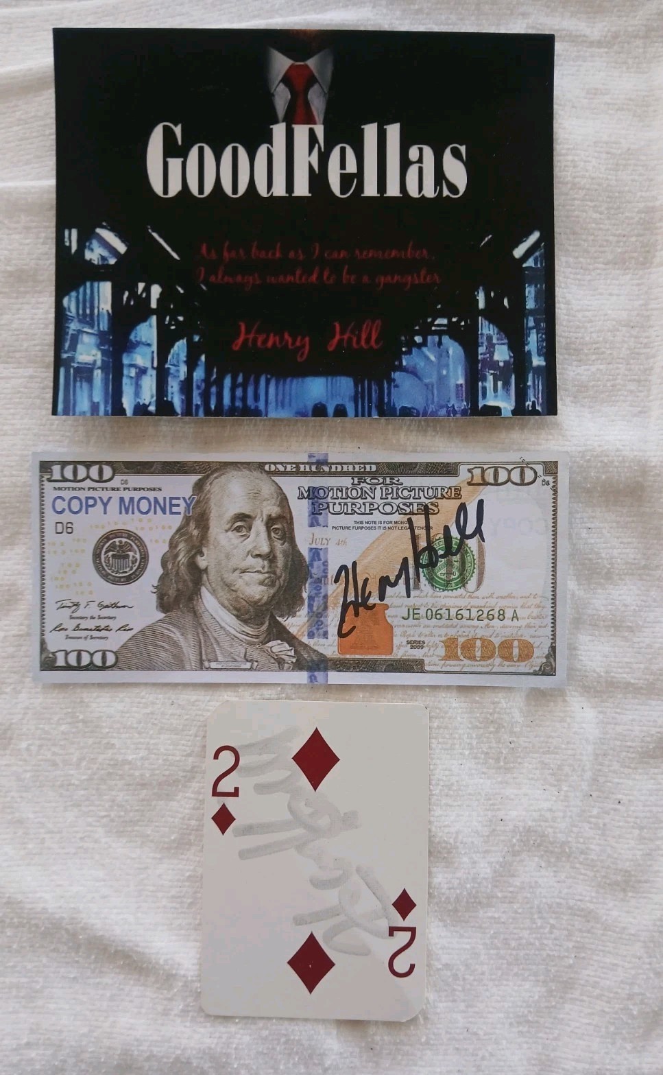 Mafia Signed Original Henry Hill Cosa Nostra Gangster Hand Signed Lot 2pc