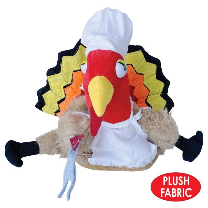 Beistle Thanksgiving Plush Chef Turkey Hat One Size