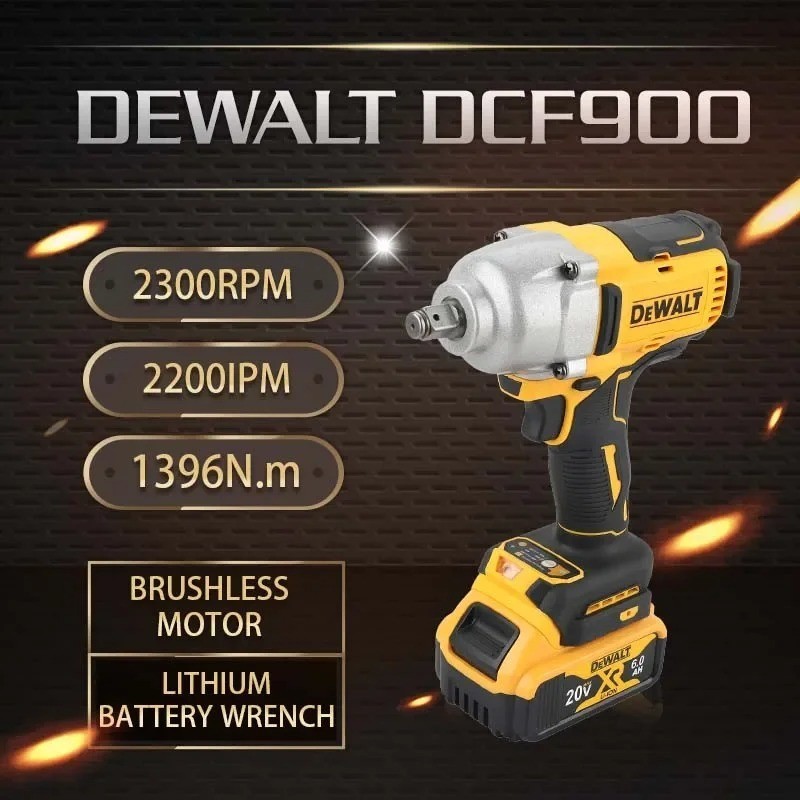 DeWALT DCF900 20V Brushless Impact Wrench 1/2" 1898Nm High Torque Cordless