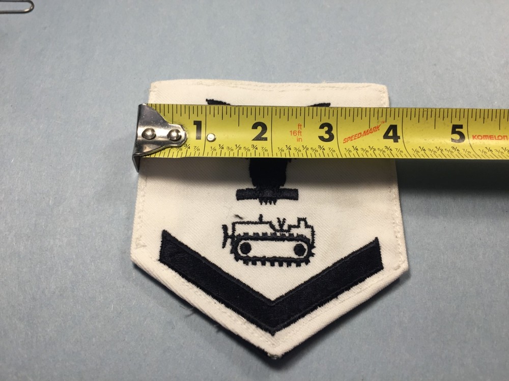 US Navy - Equipment operator 3rd class (male size) Bk/ wht. patch
