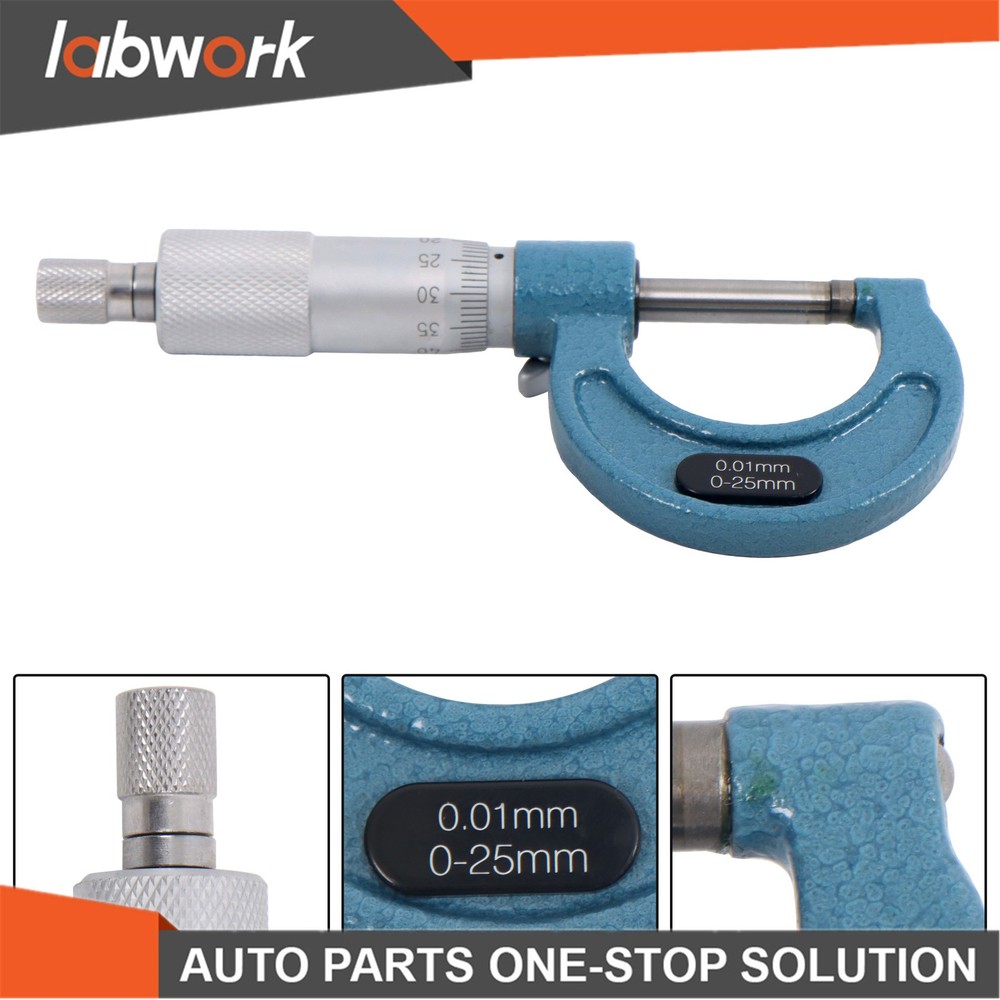 Labwork Outside Micrometer 0-1" Measuring Tool 0.0001" Graduation Set