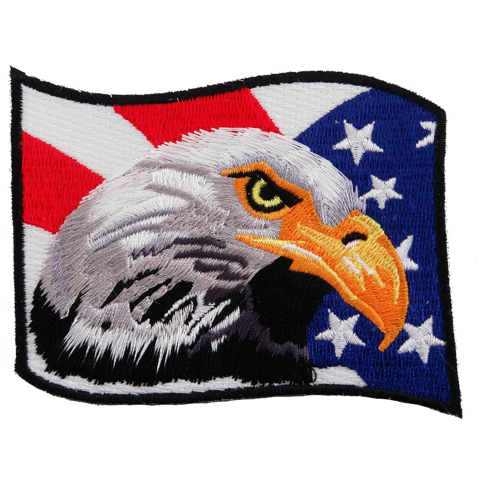 BALD EAGLE AMERICAN FLAG PATCH USA PATRIOTIC applique embroidered iron-on EMBLEM