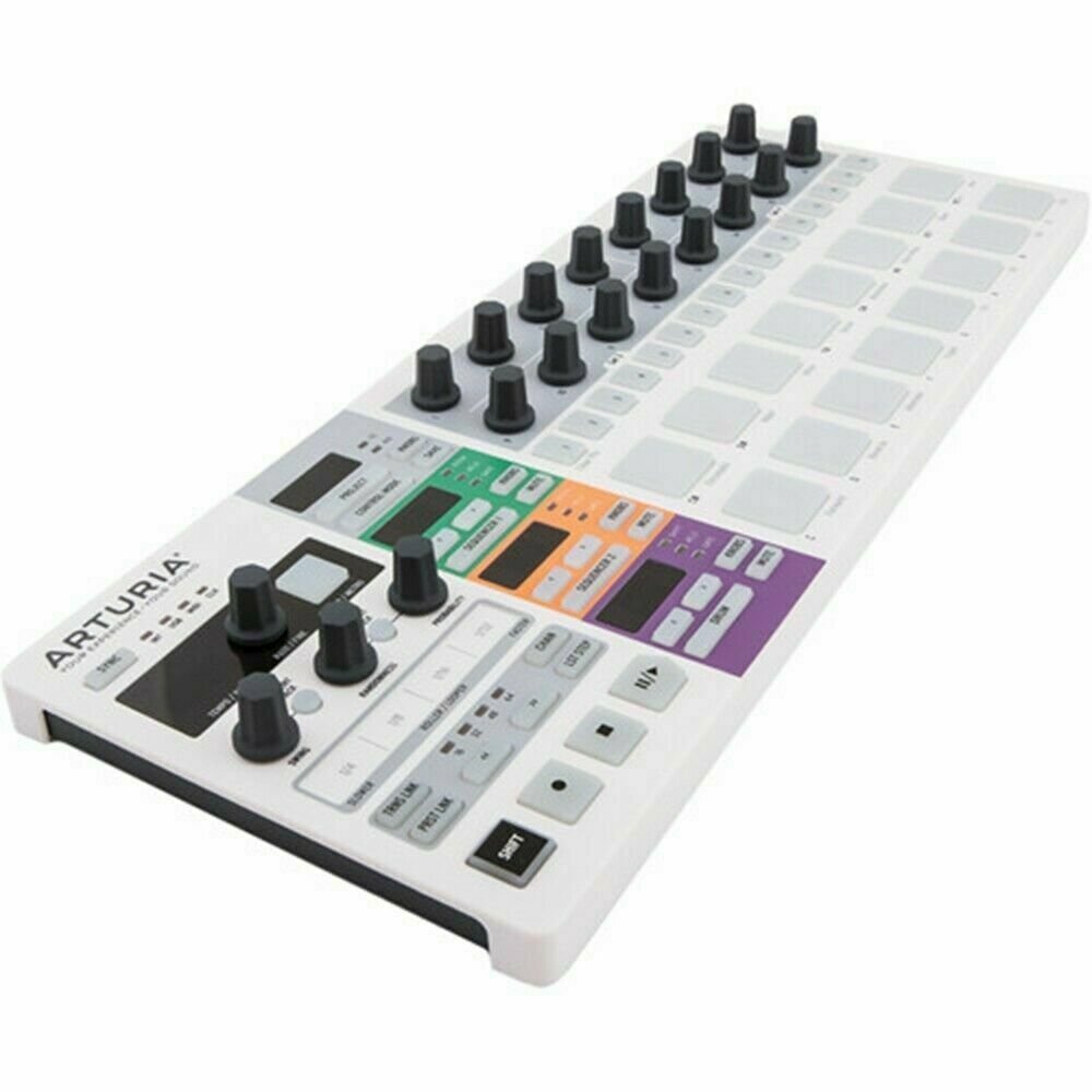Arturia BeatStep Pro MIDI USB Analog Digital Drum Controller Sequencer - White