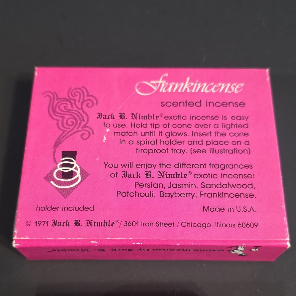 Vintage 70's Incense Cones in box