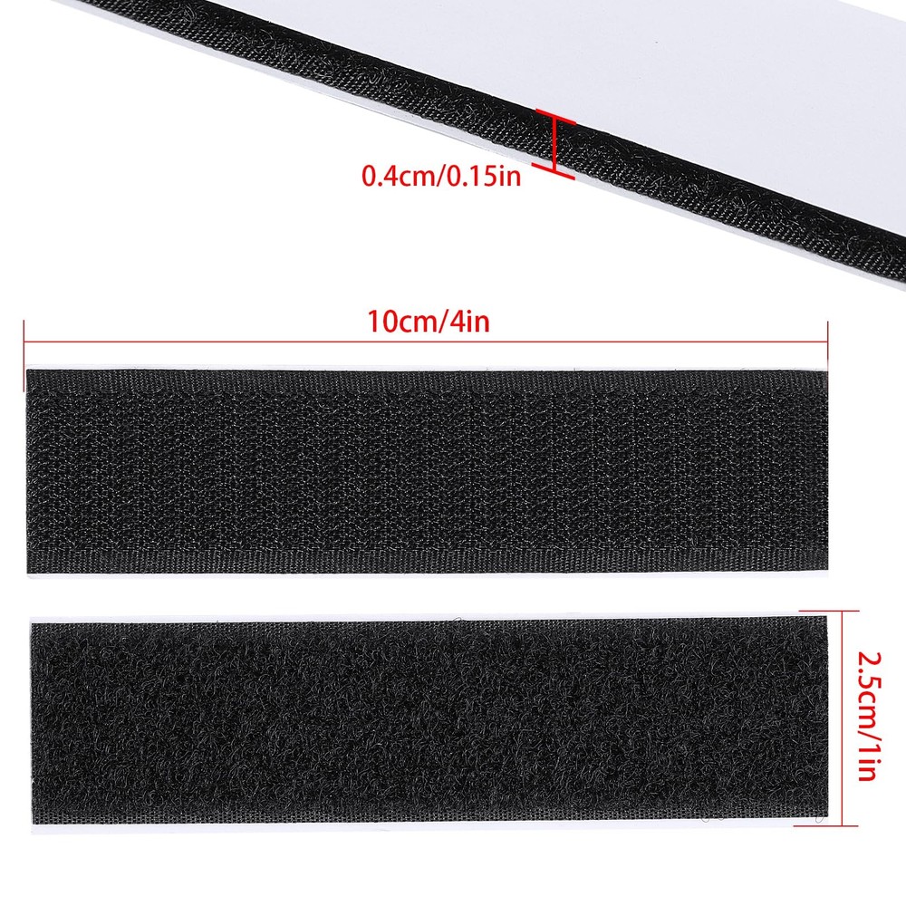 Hook and Loop Strips with Adhesive 1x4 inch Strips 10 Sets Strong Sticky Back...