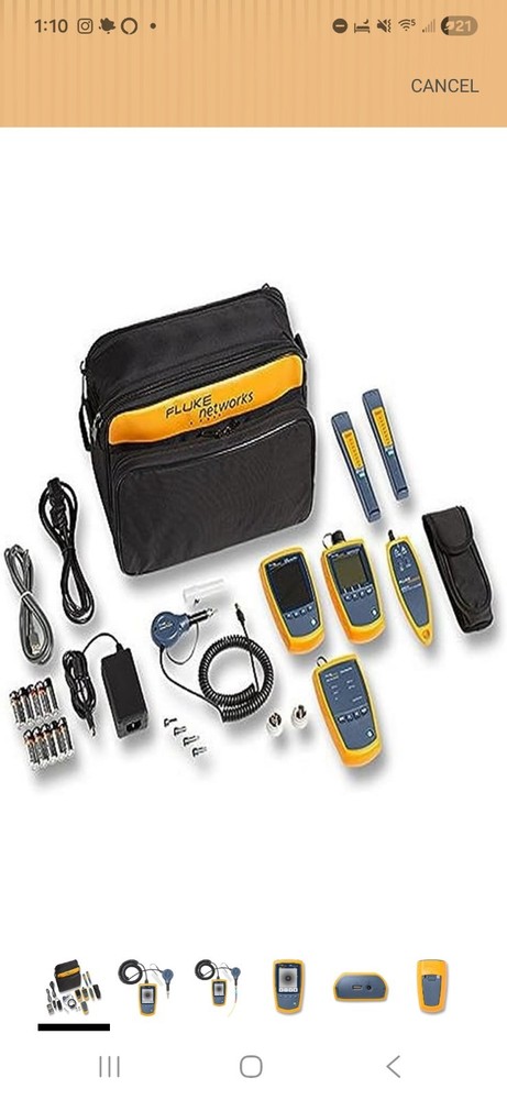 FLUKE NETWORKS FTK1375 MULTIMODE FIBER POWER METER & SOURCE INSPECTION KIT